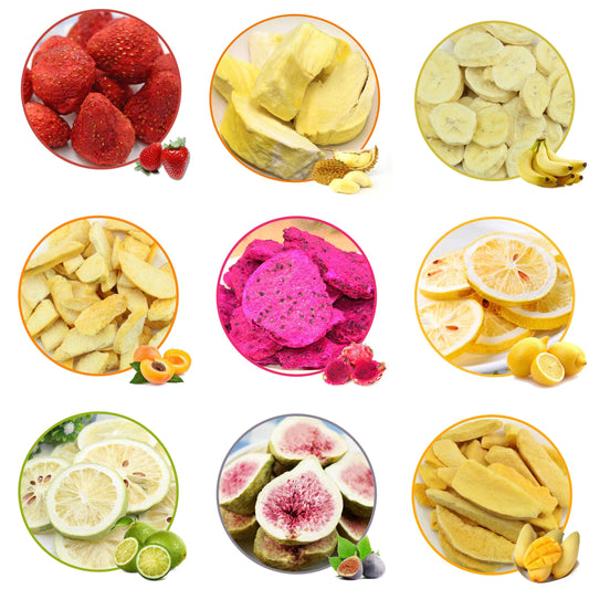 List of common freeze-dried fruit products