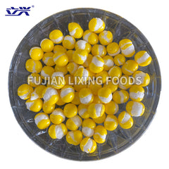 Supplier of freeze-dried lemon-flavored Skittle Rainbow candy, sweet and sour with a crispy texture.